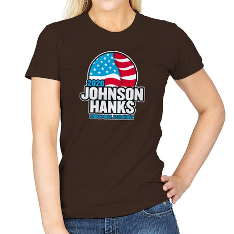 Johnson Hanks 2020 - Star-Spangled - Womens T-Shirts RIPT Apparel Small / Dark Chocolate