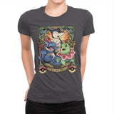 Johto Starters - Womens Premium T-Shirts RIPT Apparel Small / Heavy Metal
