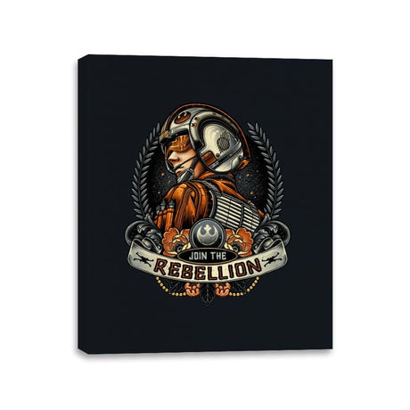 Join the Rebellion! - Canvas Wraps Canvas Wraps RIPT Apparel 11x14 / Black