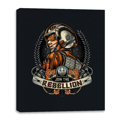 Join the Rebellion! - Canvas Wraps Canvas Wraps RIPT Apparel 16x20 / Black