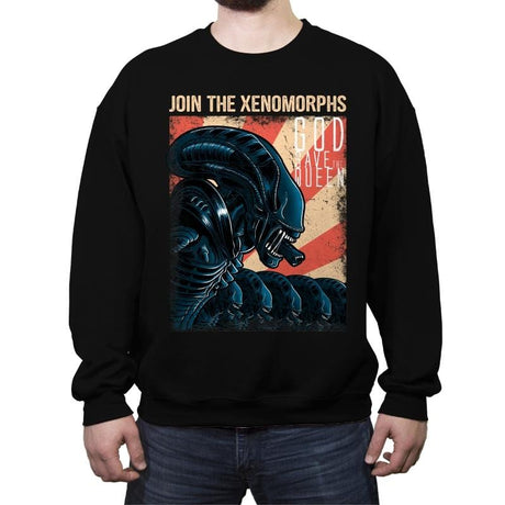Join the Xenos - Crew Neck Sweatshirt Crew Neck Sweatshirt RIPT Apparel Small / Black