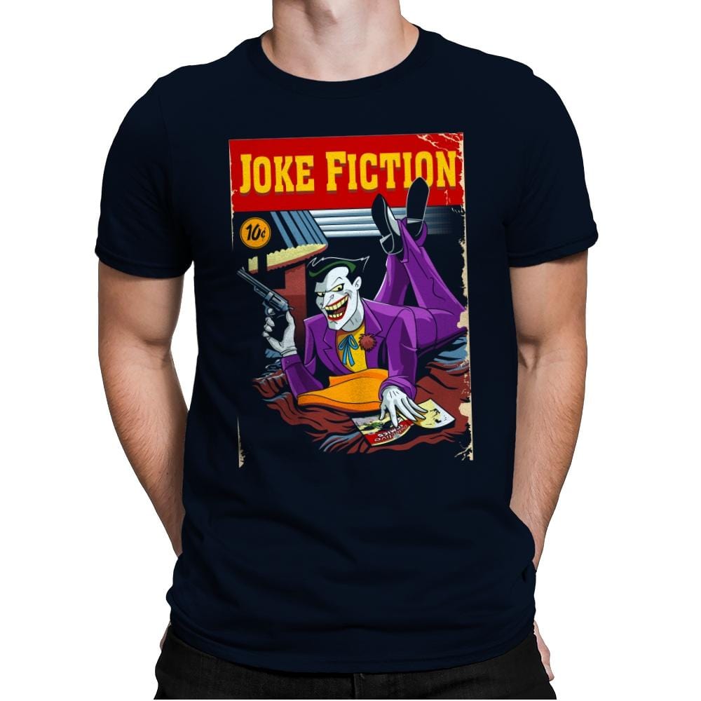 Joke Fiction HA - Mens Premium T-Shirts RIPT Apparel Small / Midnight Navy