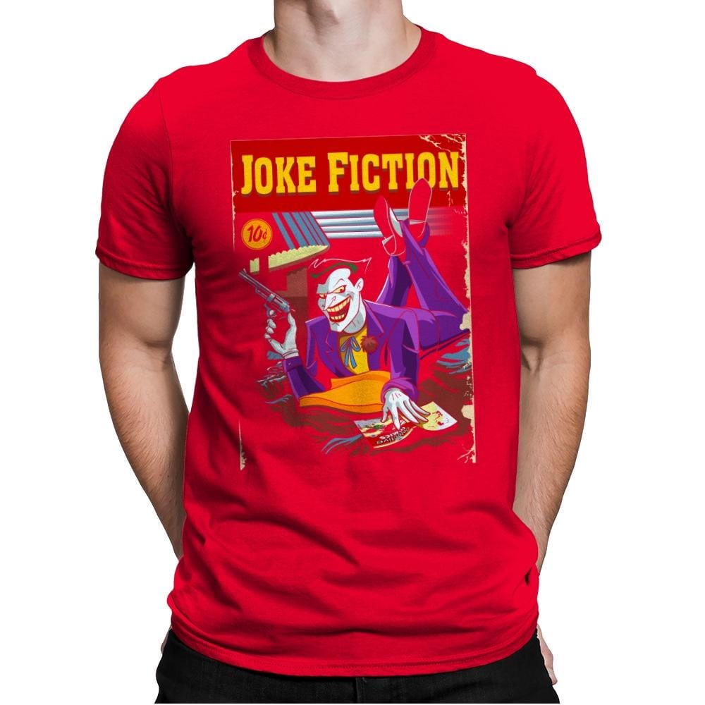 Joke Fiction HA - Mens Premium T-Shirts RIPT Apparel Small / Red