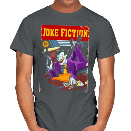 Joke Fiction HA - Mens T-Shirts RIPT Apparel Small / Charcoal