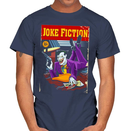 Joke Fiction HA - Mens T-Shirts RIPT Apparel Small / Navy