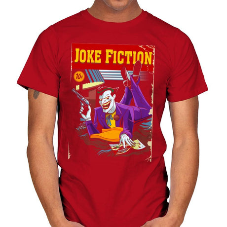 Joke Fiction HA - Mens T-Shirts RIPT Apparel Small / Red