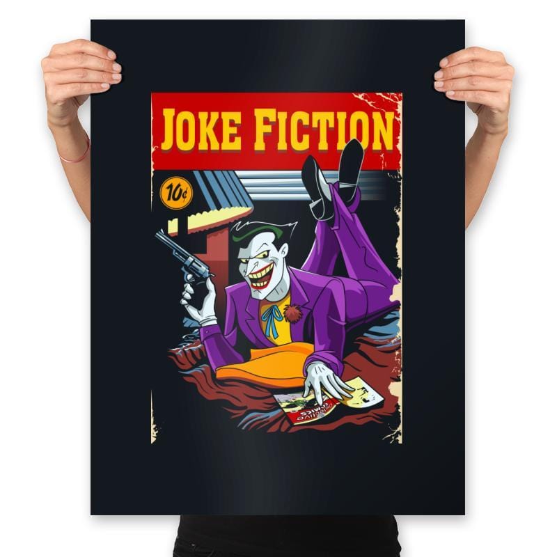 Joke Fiction HA - Prints Posters RIPT Apparel 18x24 / Black