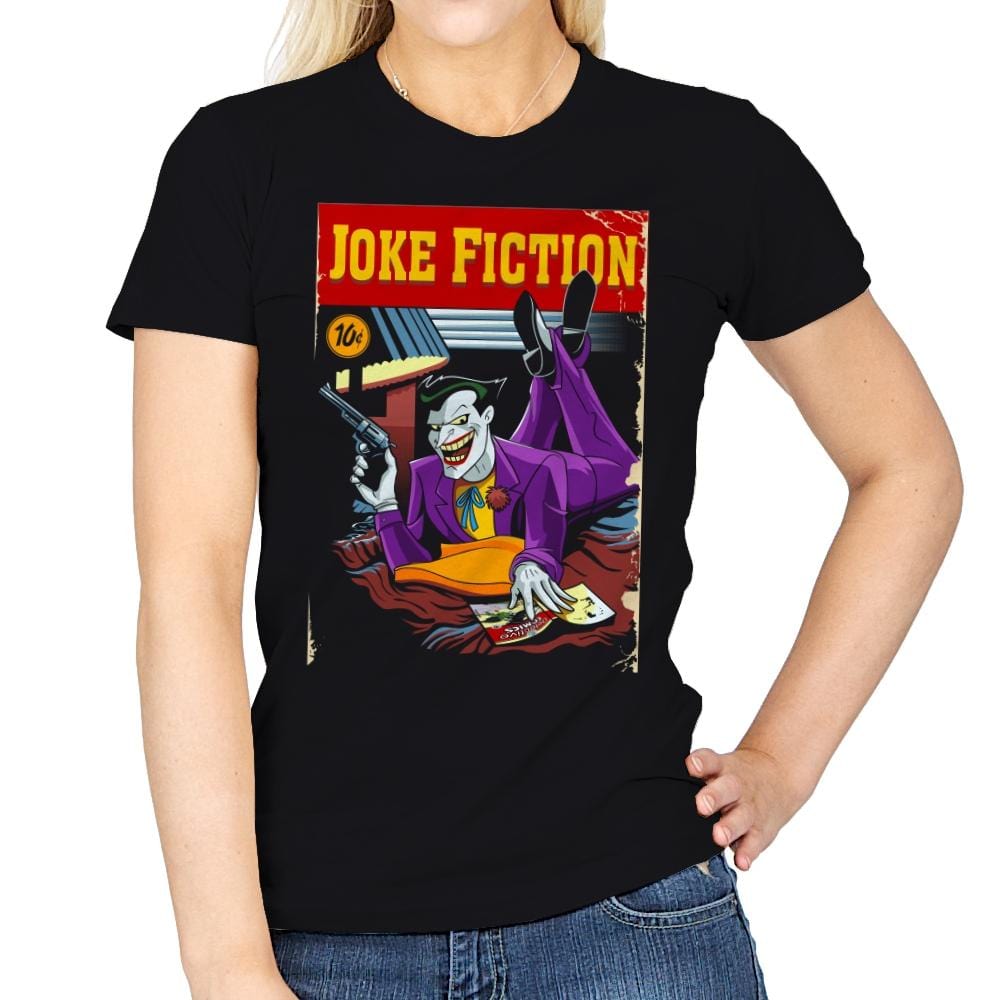 Joke Fiction HA - Womens T-Shirts RIPT Apparel Small / Black