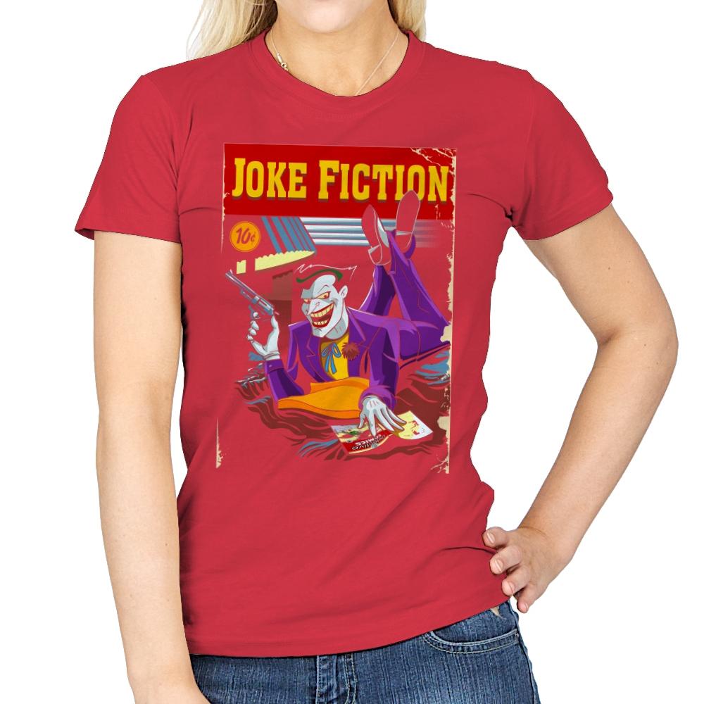 Joke Fiction HA - Womens T-Shirts RIPT Apparel Small / Red