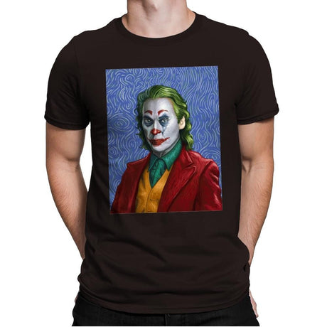Joker Van Gogh - Mens Premium T-Shirts RIPT Apparel Small / Dark Chocolate