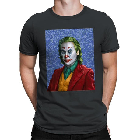 Joker Van Gogh - Mens Premium T-Shirts RIPT Apparel Small / Heavy Metal