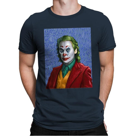 Joker Van Gogh - Mens Premium T-Shirts RIPT Apparel Small / Indigo