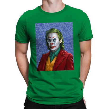 Joker Van Gogh - Mens Premium T-Shirts RIPT Apparel Small / Kelly Green