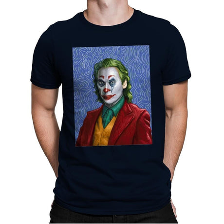 Joker Van Gogh - Mens Premium T-Shirts RIPT Apparel Small / Midnight Navy