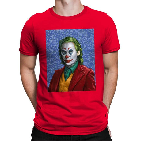 Joker Van Gogh - Mens Premium T-Shirts RIPT Apparel Small / Red