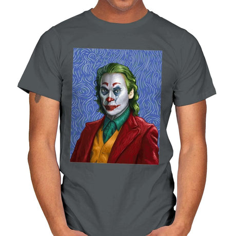 Joker Van Gogh - Mens T-Shirts RIPT Apparel Small / Charcoal