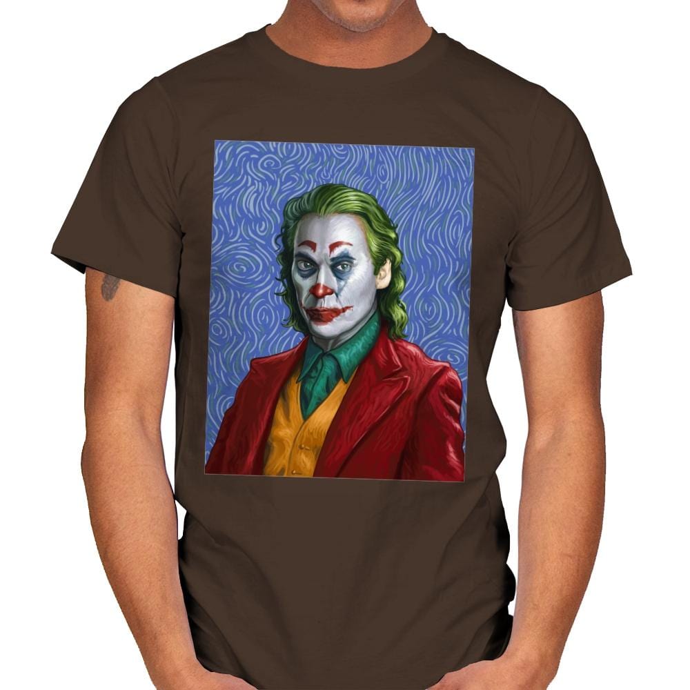 Joker Van Gogh - Mens T-Shirts RIPT Apparel Small / Dark Chocolate