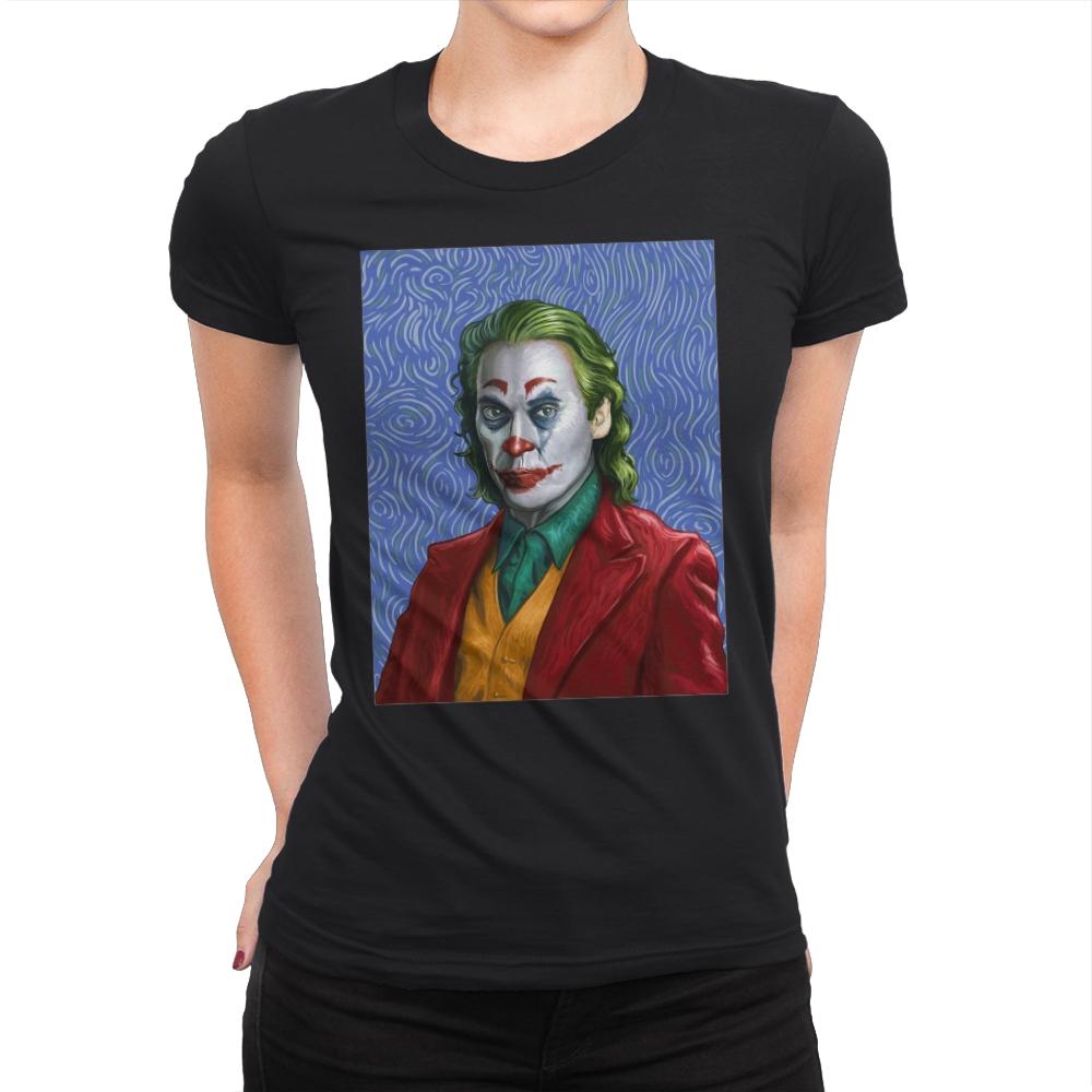 Joker Van Gogh - Womens Premium T-Shirts RIPT Apparel Small / Black