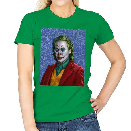 Joker Van Gogh - Womens T-Shirts RIPT Apparel Small / Irish Green