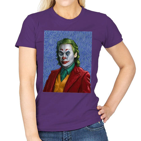 Joker Van Gogh - Womens T-Shirts RIPT Apparel Small / Purple