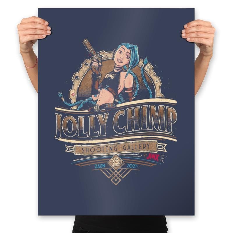 Jolly Chimp - Prints Posters RIPT Apparel 18x24 / Navy