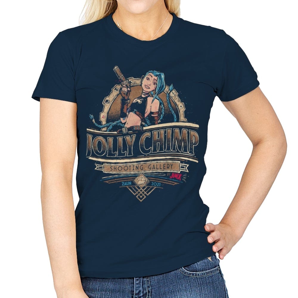 Jolly Chimp - Womens T-Shirts RIPT Apparel Small / Navy