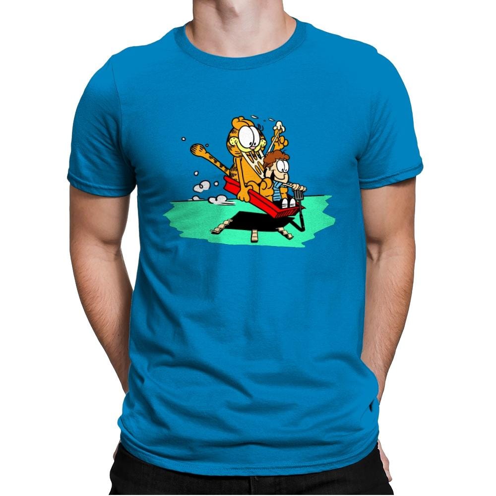 Jon and a Lasagna Lover - Mens Premium T-Shirts RIPT Apparel Small / Turqouise