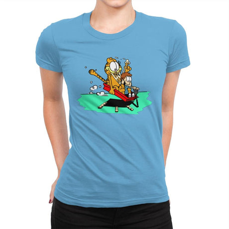 Jon and a Lasagna Lover - Womens Premium T-Shirts RIPT Apparel Small / Turquoise
