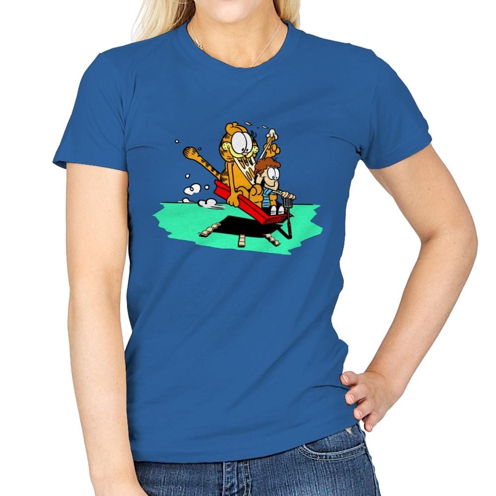 Jon and a Lasagna Lover - Womens T-Shirts RIPT Apparel Small / Royal