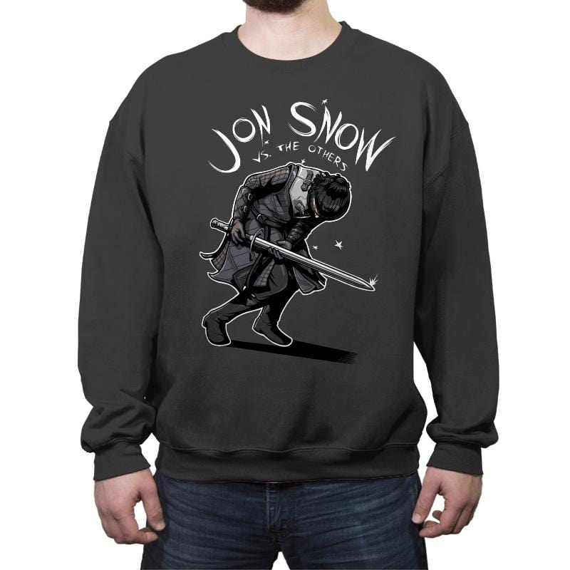 Jon Snow vs The Others - Crew Neck Sweatshirt Crew Neck Sweatshirt RIPT Apparel Small / Charcoal