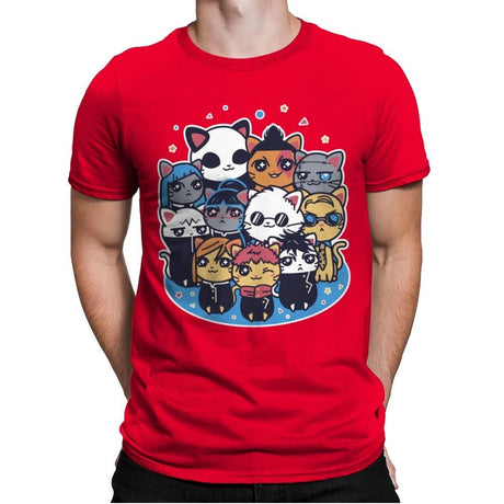 Jujutsu Cat-isen - Mens Premium T-Shirts RIPT Apparel Small / Red