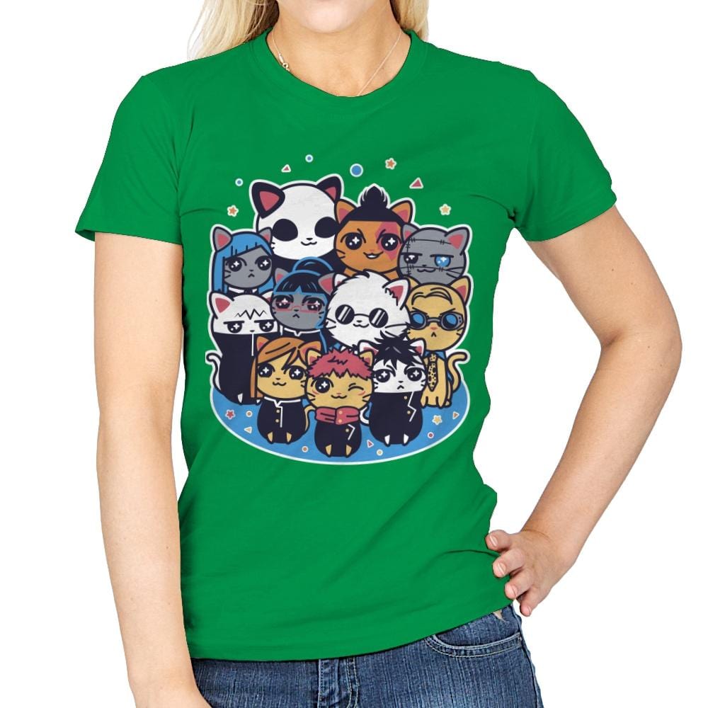 Jujutsu Cat-isen - Womens T-Shirts RIPT Apparel Small / Irish Green