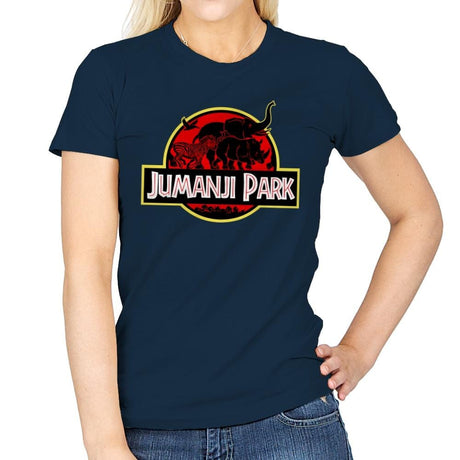 Jumanji Park - Womens T-Shirts RIPT Apparel Small / Navy