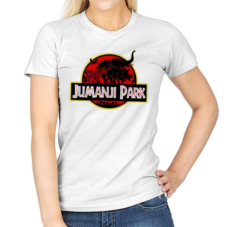 Jumanji Park - Womens T-Shirts RIPT Apparel Small / White