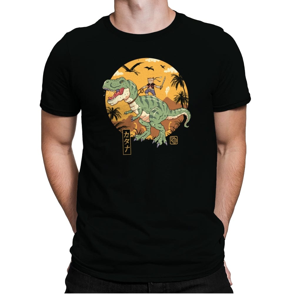 Jurassic Catana T-Rex - Mens Premium T-Shirts RIPT Apparel Small / Black