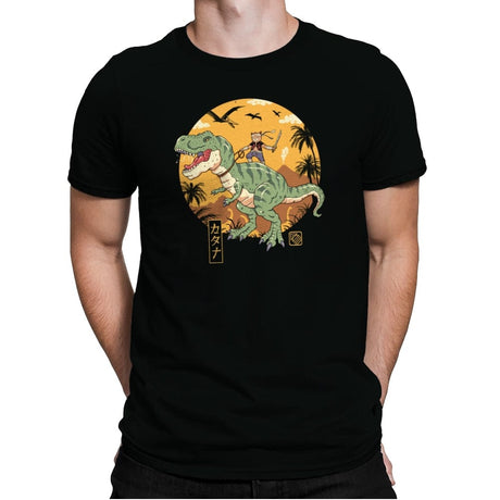 Jurassic Catana T-Rex - Mens Premium T-Shirts RIPT Apparel Small / Black