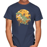 Jurassic Catana T-Rex - Mens T-Shirts RIPT Apparel Small / Navy