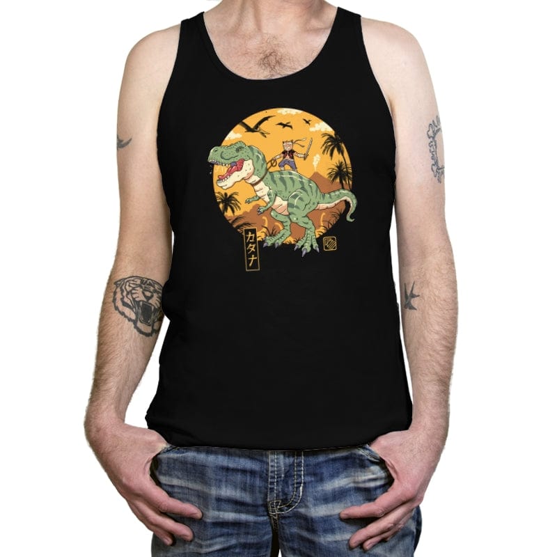 Jurassic Catana T-Rex - Tanktop Tanktop RIPT Apparel X-Small / Black