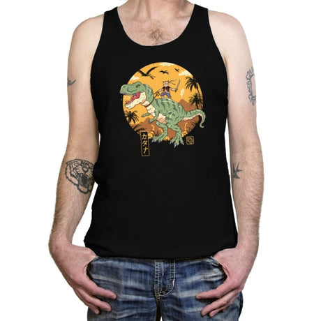 Jurassic Catana T-Rex - Tanktop Tanktop RIPT Apparel X-Small / Black