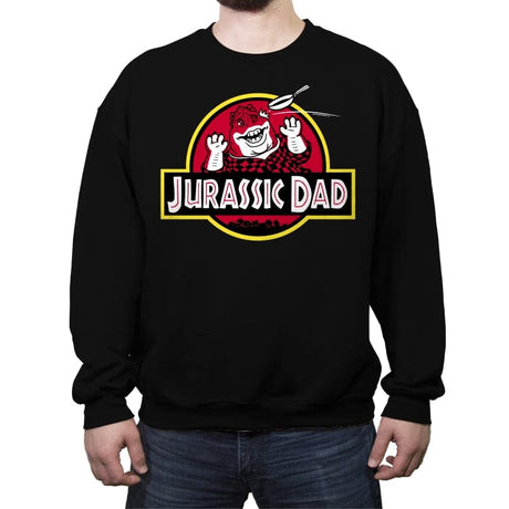 Jurassic Dad! - Crew Neck Sweatshirt Crew Neck Sweatshirt RIPT Apparel Small / Black