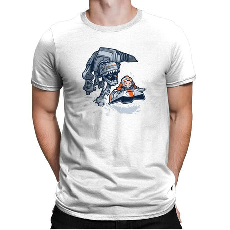 Jurassic Hoth - 80s Blaarg - Mens Premium T-Shirts RIPT Apparel Small / White