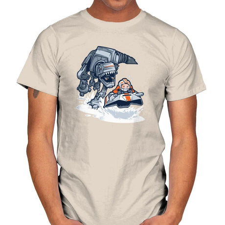 Jurassic Hoth - 80s Blaarg - Mens T-Shirts RIPT Apparel Small / Natural