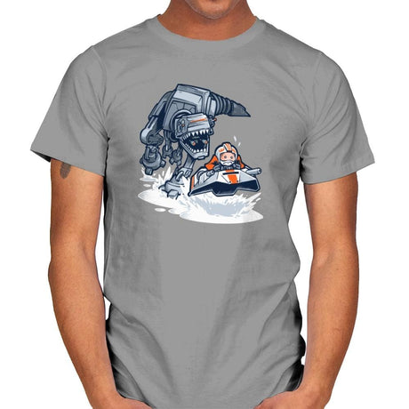 Jurassic Hoth - 80s Blaarg - Mens T-Shirts RIPT Apparel Small / Sport Grey