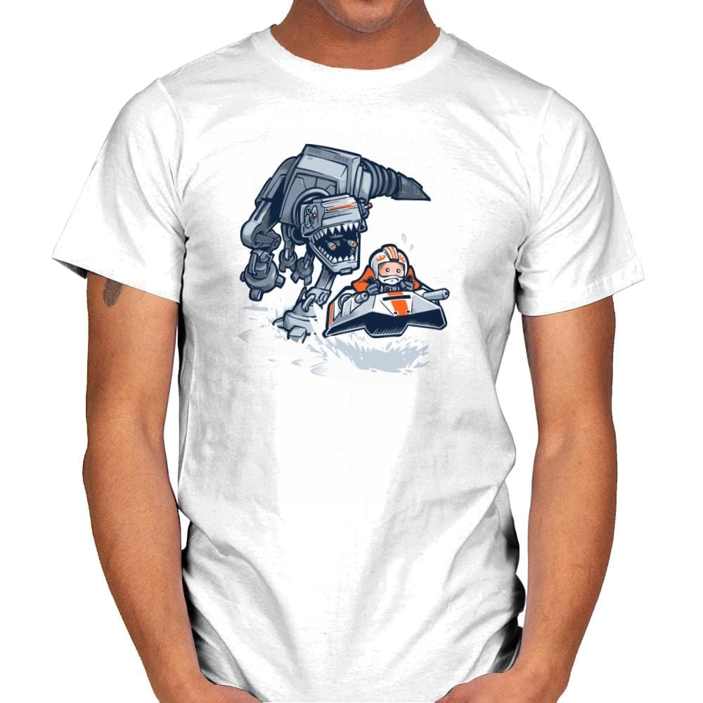 Jurassic Hoth - 80s Blaarg - Mens T-Shirts RIPT Apparel Small / White