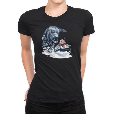 Jurassic Hoth - 80s Blaarg - Womens Premium T-Shirts RIPT Apparel Small / Black