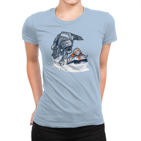 Jurassic Hoth - 80s Blaarg - Womens Premium T-Shirts RIPT Apparel Small / Cancun
