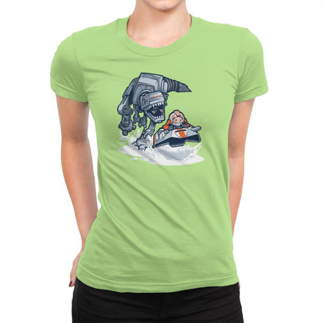 Jurassic Hoth - 80s Blaarg - Womens Premium T-Shirts RIPT Apparel Small / Mint