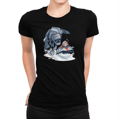 Jurassic Hoth - 80s Blaarg - Womens Premium T-Shirts RIPT Apparel Small / Natural