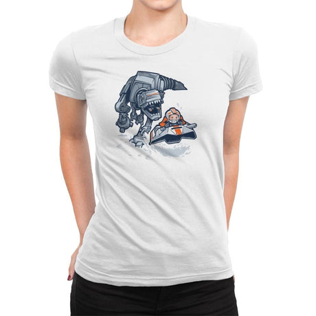 Jurassic Hoth - 80s Blaarg - Womens Premium T-Shirts RIPT Apparel Small / White