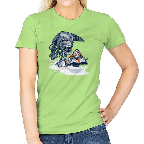 Jurassic Hoth - 80s Blaarg - Womens T-Shirts RIPT Apparel Small / Mint Green